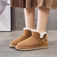 New winter plush and thickened women' s snow boots anti-skid and warm women's anti-slip thick sole snow boots shoes
