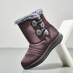 Winter oversized snow boots for outdoor travel, thickened high top cotton boots for women
