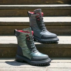 Custom warm plush anti-slip thick outsole ladies short snow boots fashion trend popular waterproof women snow boots