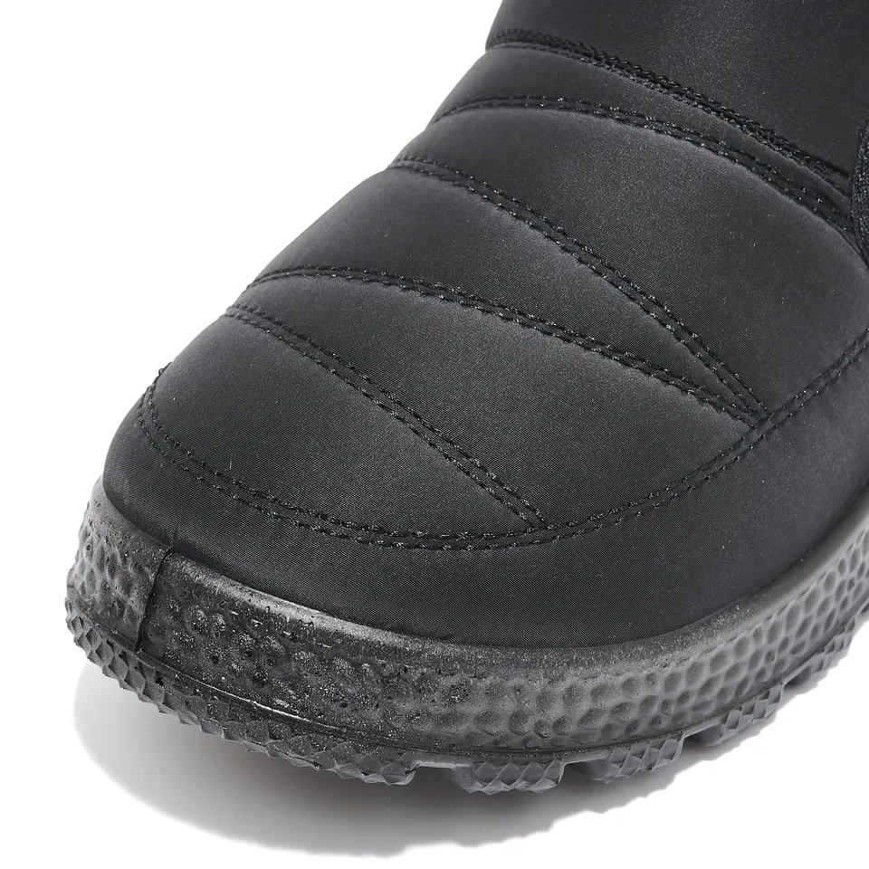 Large size women' s winter plush warm snow boots women' s waterproof men's flat PU outsole plush snow boots