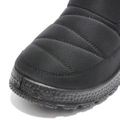 Large size women' s winter plush warm snow boots women' s waterproof men's flat PU outsole plush snow boots