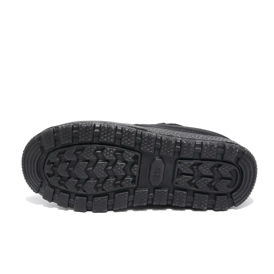 Large size women' s winter plush warm snow boots women' s waterproof men's flat PU outsole plush snow boots