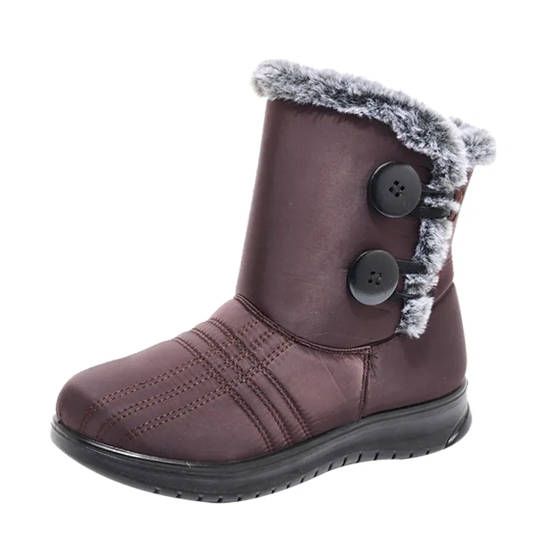 Winter oversized snow boots for outdoor travel, thickened high top cotton boots for women