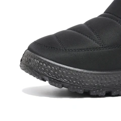 Large size women' s winter plush warm snow boots women' s waterproof men's flat PU outsole plush snow boots