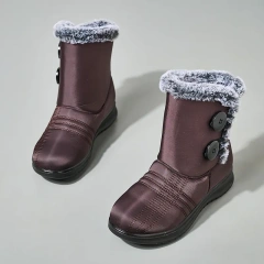 Winter oversized snow boots for outdoor travel, thickened high top cotton boots for women