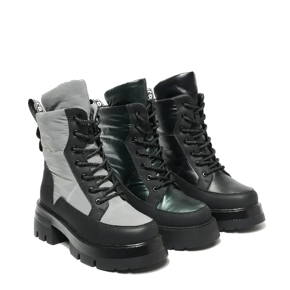 Autumn And Winter New Round Toe Thick Outsole Women's Snow Boots Water Platform Mid Snow Boots For Ladies