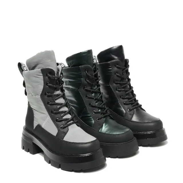 Autumn And Winter New Round Toe Thick Outsole Women's Snow Boots Water Platform Mid Snow Boots For Ladies