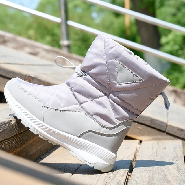 Winter Anti slip thickened plush women's snow boots winter grey warm insulation casual women's snow boots
