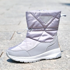 Winter Anti slip thickened plush women's snow boots winter grey warm insulation casual women's snow boots
