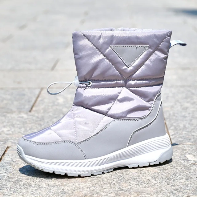 Winter Anti slip thickened plush women's snow boots winter grey warm insulation casual women's snow boots