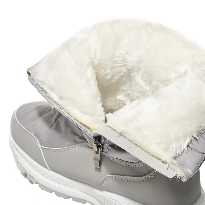 Winter Anti slip thickened plush women's snow boots winter grey warm insulation casual women's snow boots
