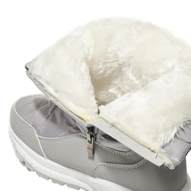 Winter Anti slip thickened plush women's snow boots winter grey warm insulation casual women's snow boots