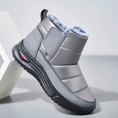 Winter casual fashion warm and plush short snow boots anti slip waterproof flat comfortable snow boots for women