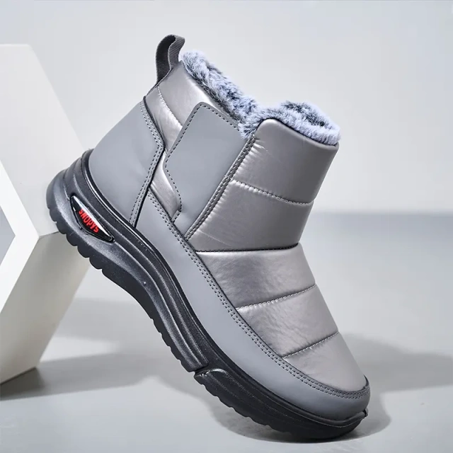 Winter casual fashion warm and plush short snow boots anti slip waterproof flat comfortable snow boots for women