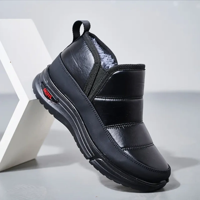 Winter casual fashion warm and plush short snow boots anti slip waterproof flat comfortable snow boots for women