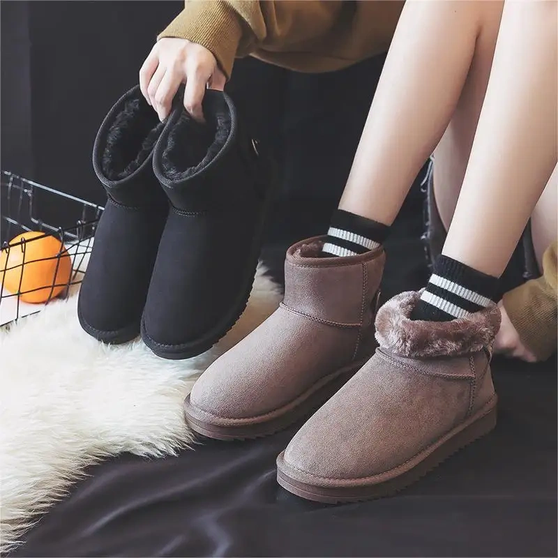 Snow boots for women's anti slip winter plush new fashion warm short boots