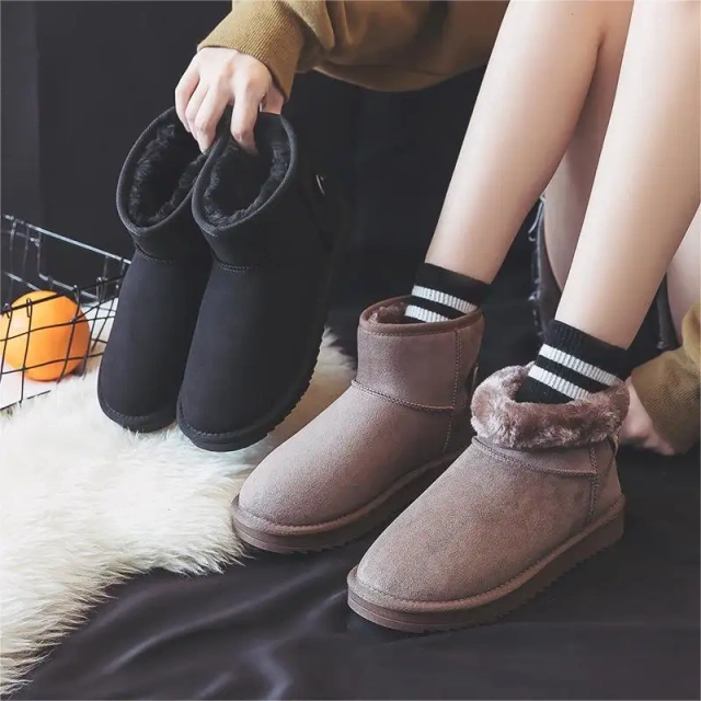 Snow boots for women's anti slip winter plush new fashion warm short boots