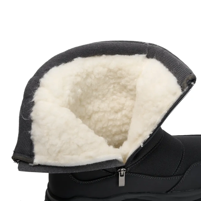 Support customized warmth and anti slip snow boots with splash resistant upper for daily wear