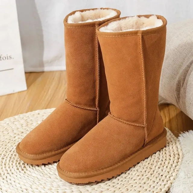 hickened Snow Boots New Mid barrel Winter Fur Women's Shoes Warm and Thickened Boots Cotton Shoes