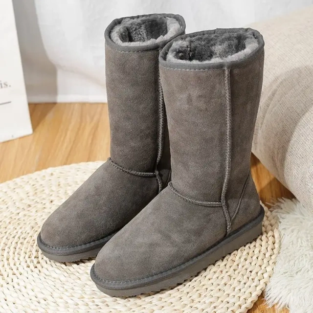 hickened Snow Boots New Mid barrel Winter Fur Women's Shoes Warm and Thickened Boots Cotton Shoes