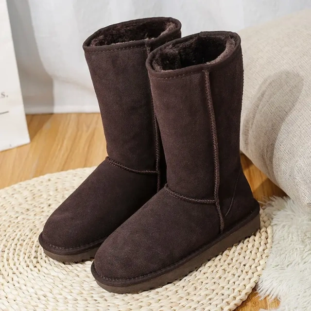 hickened Snow Boots New Mid barrel Winter Fur Women's Shoes Warm and Thickened Boots Cotton Shoes