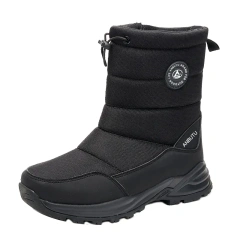 Support customized warmth and anti slip snow boots with splash resistant upper for daily wear