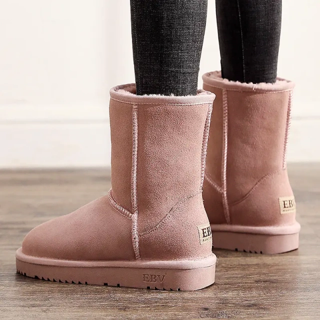 Women's Winter Boots Warm Classic Winter Fashion Knee High Shoes Fur Skin Woman Snow Boots