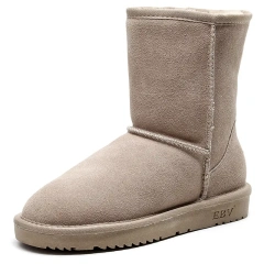 Women's Winter Boots Warm Classic Winter Fashion Knee High Shoes Fur Skin Woman Snow Boots