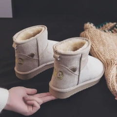 Snow boots for women's anti slip winter plush new fashion warm short boots