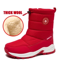 Support customized warmth and anti slip snow boots with splash resistant upper for daily wear