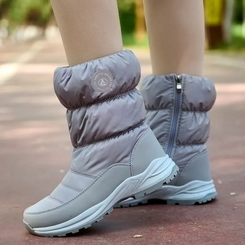 ong and tube-shaped men's shoes walking style men's winter outdoor casual warm shoes women snow boots