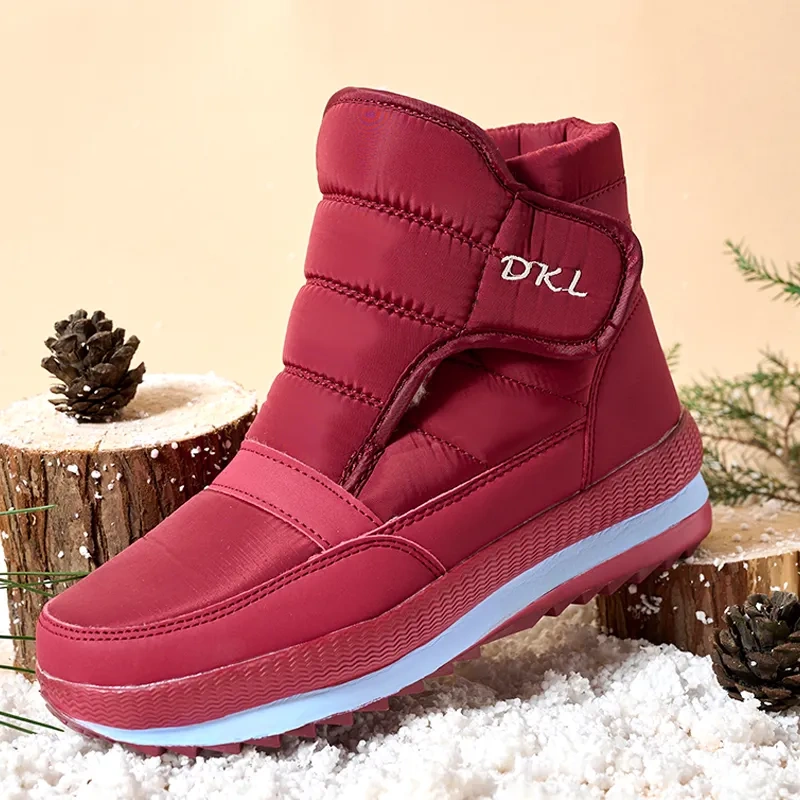 Bairuilun New Shoes Fashion Men's and Women's Snow Boots Rubber Anti slip Big Sole Anti splash Upper