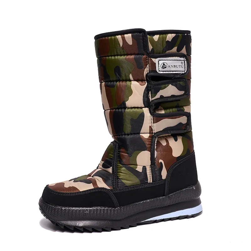 BAIRUILUN Men Snow Shoes Waterproof Keep Warm Comfy Ankle Boots