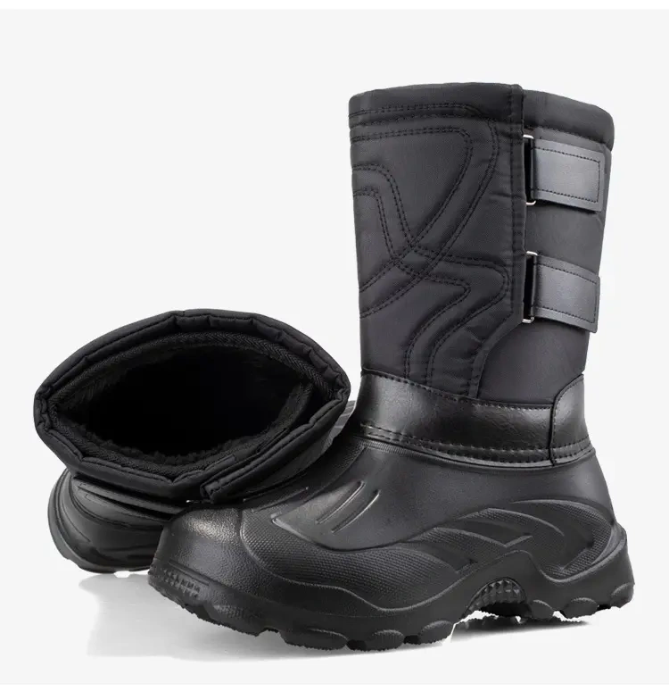 Winter outdoor men's snow boots with the most favorable price, waterproof, anti-skid, warm and high top