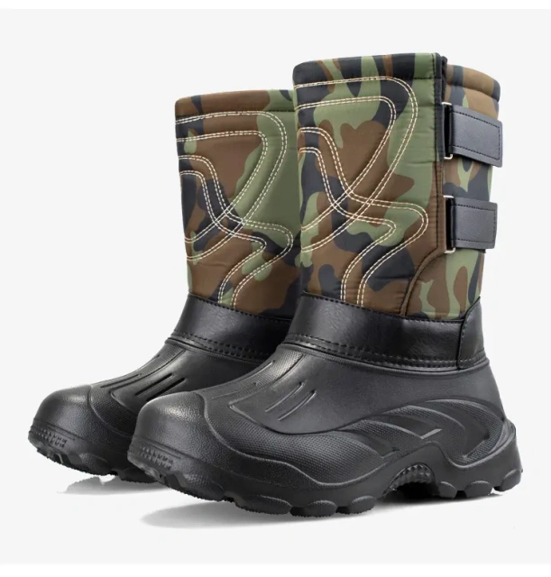 Winter outdoor men's snow boots with the most favorable price, waterproof, anti-skid, warm and high top