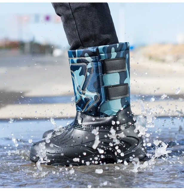 Winter outdoor men's snow boots with the most favorable price, waterproof, anti-skid, warm and high top