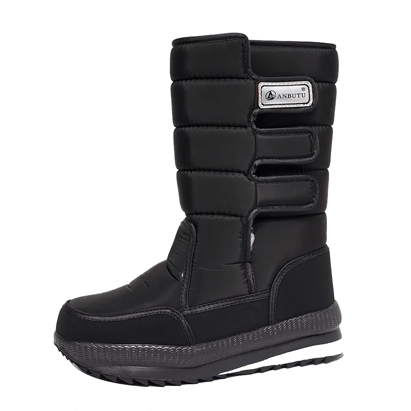 BAIRUILUN Men Snow Shoes Waterproof Keep Warm Comfy Ankle Boots