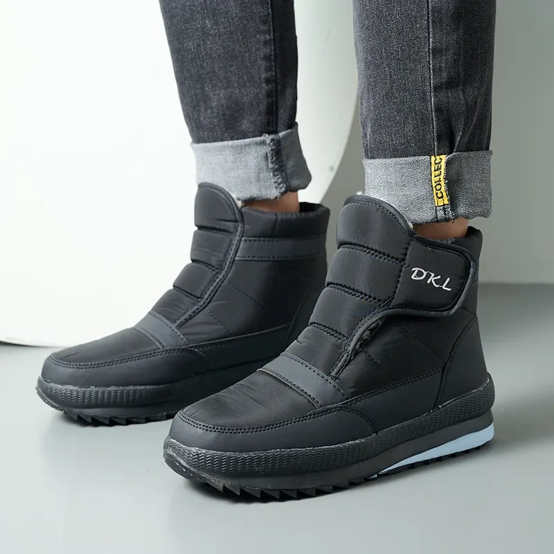 Bairuilun New Shoes Fashion Men's and Women's Snow Boots Rubber Anti slip Big Sole Anti splash Upper