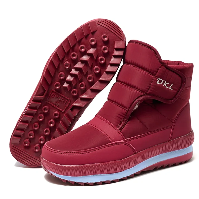 Bairuilun New Shoes Fashion Men's and Women's Snow Boots Rubber Anti slip Big Sole Anti splash Upper
