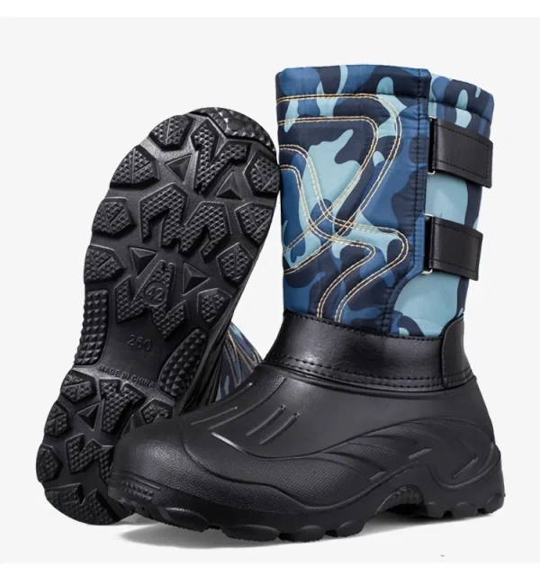 Winter outdoor men's snow boots with the most favorable price, waterproof, anti-skid, warm and high top
