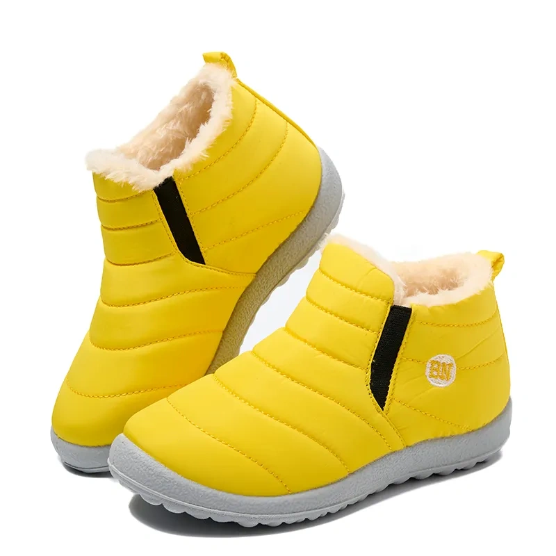 Wholesale custom ankle boots luxury children winter boots warm waterproof snow boots for kids and women