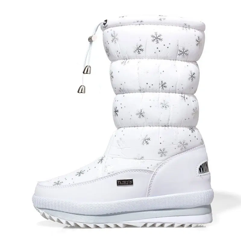 ot Sale Fashion Winter Waterproof Women High Snow Boots Anti-Slip Wear-resistant Warm Snow Shoes For Women