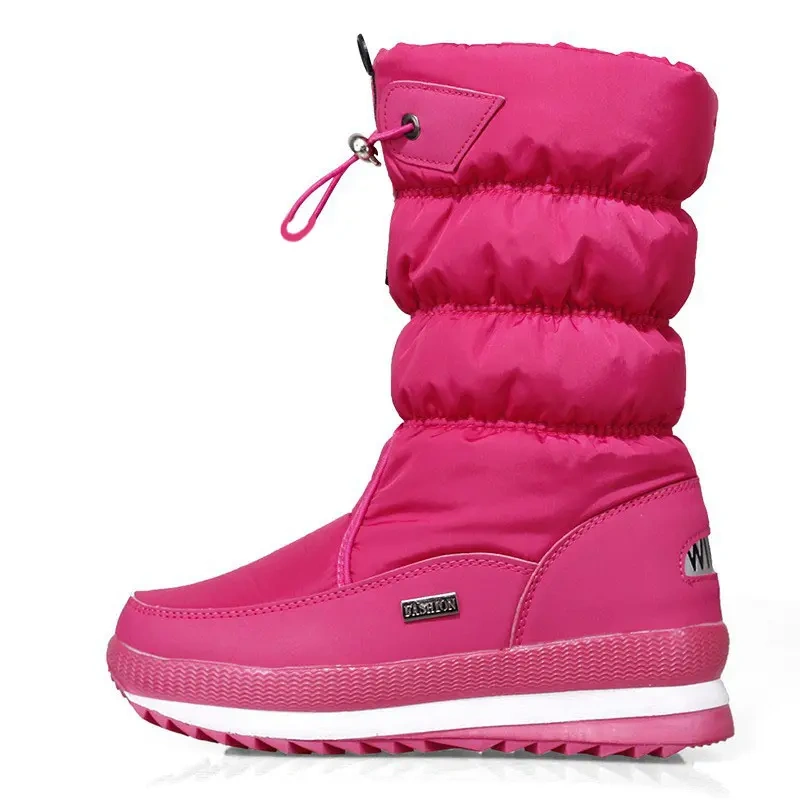 ot Sale Fashion Winter Waterproof Women High Snow Boots Anti-Slip Wear-resistant Warm Snow Shoes For Women