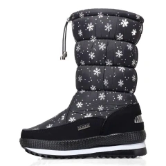 ot Sale Fashion Winter Waterproof Women High Snow Boots Anti-Slip Wear-resistant Warm Snow Shoes For Women