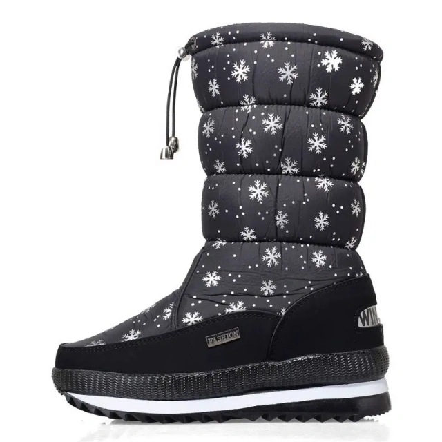 ot Sale Fashion Winter Waterproof Women High Snow Boots Anti-Slip Wear-resistant Warm Snow Shoes For Women