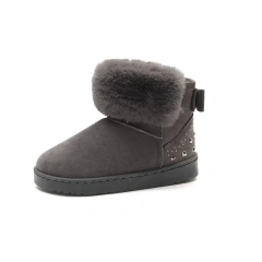 Snow boots women's new fashion winter fleece warm thickened student short boots thick bottom