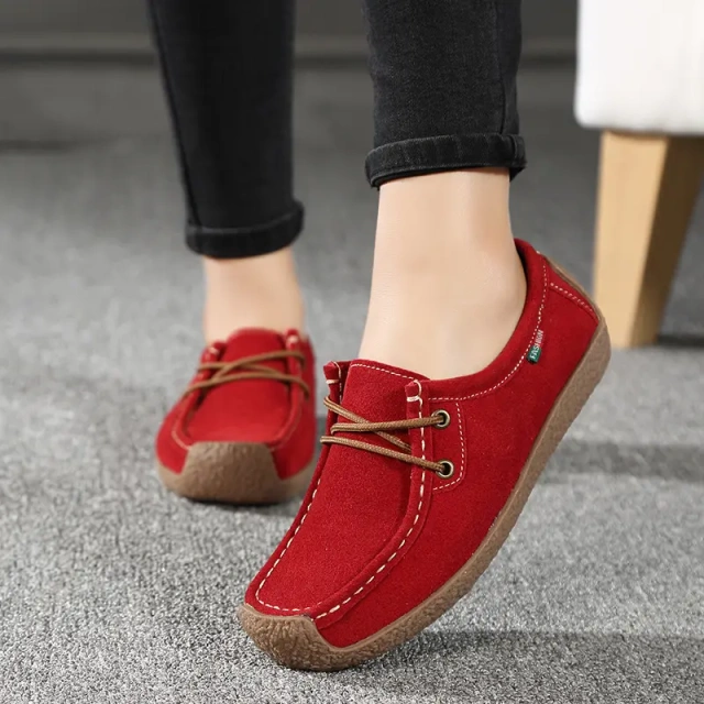 moccasin gommino comfortable women flat shoes fashion anti-slip hard-wearing casual women's plush shoes