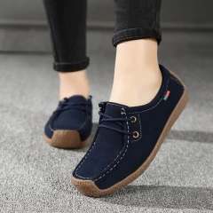 moccasin gommino comfortable women flat shoes fashion anti-slip hard-wearing casual women's plush shoes