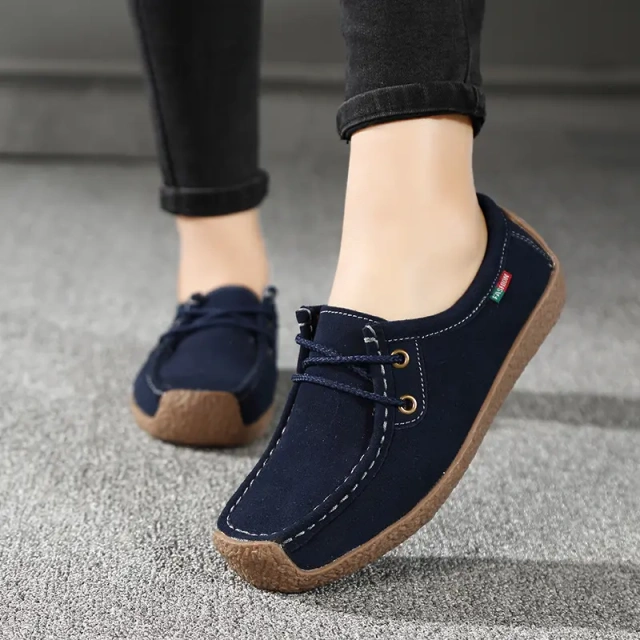 moccasin gommino comfortable women flat shoes fashion anti-slip hard-wearing casual women's plush shoes