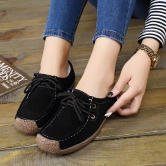 moccasin gommino comfortable women flat shoes fashion anti-slip hard-wearing casual women's plush shoes